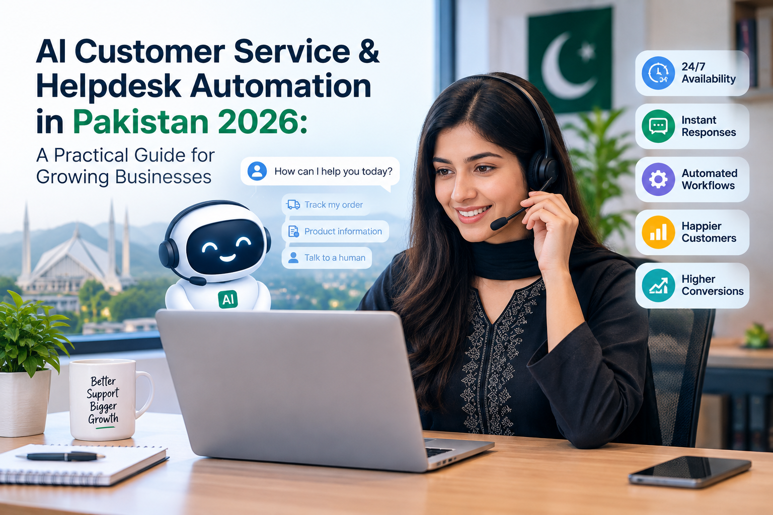 AI customer service and helpdesk automation in Pakistan 2026